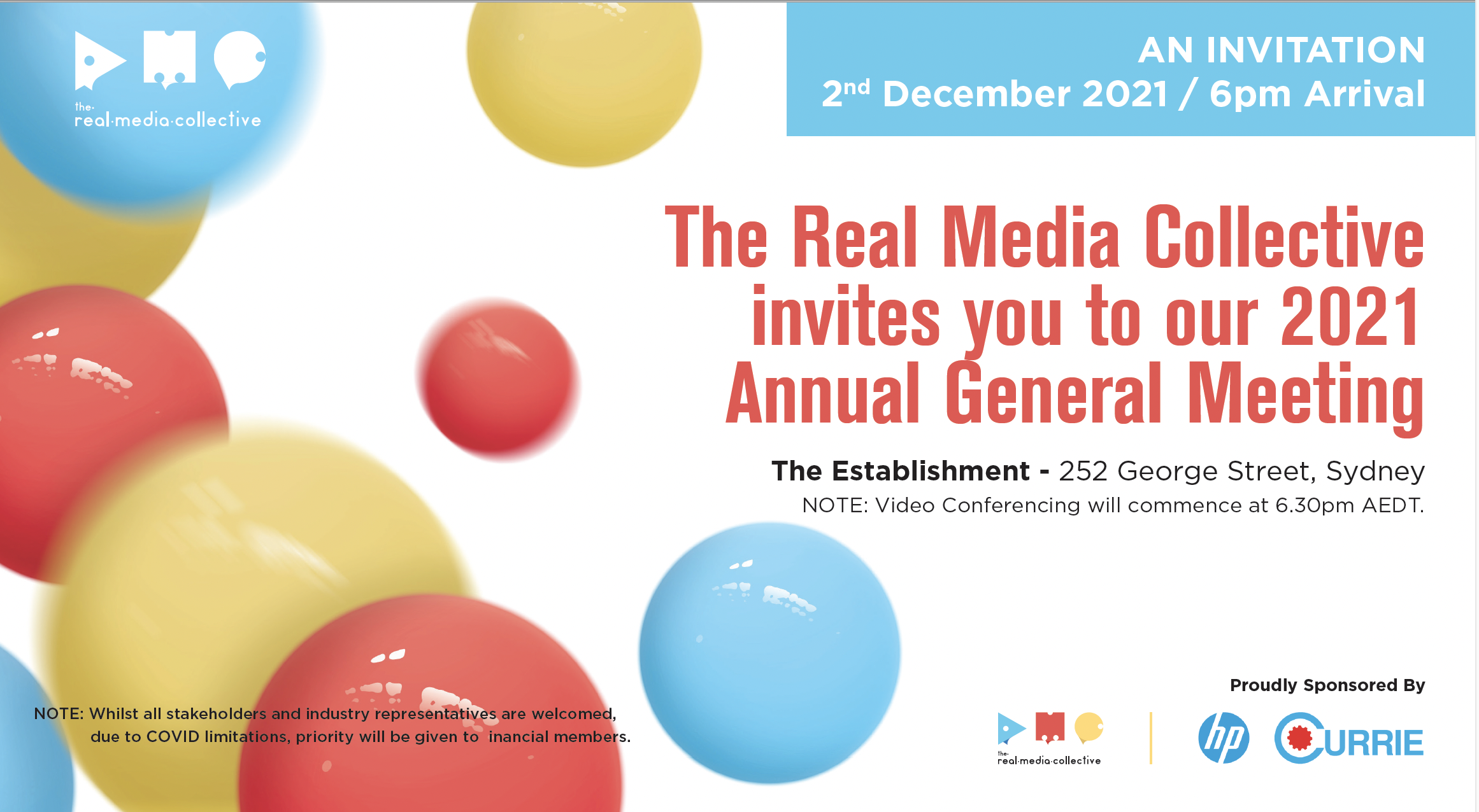 Invitation to TRMC AGM in Sydney 2 December at The Establishment