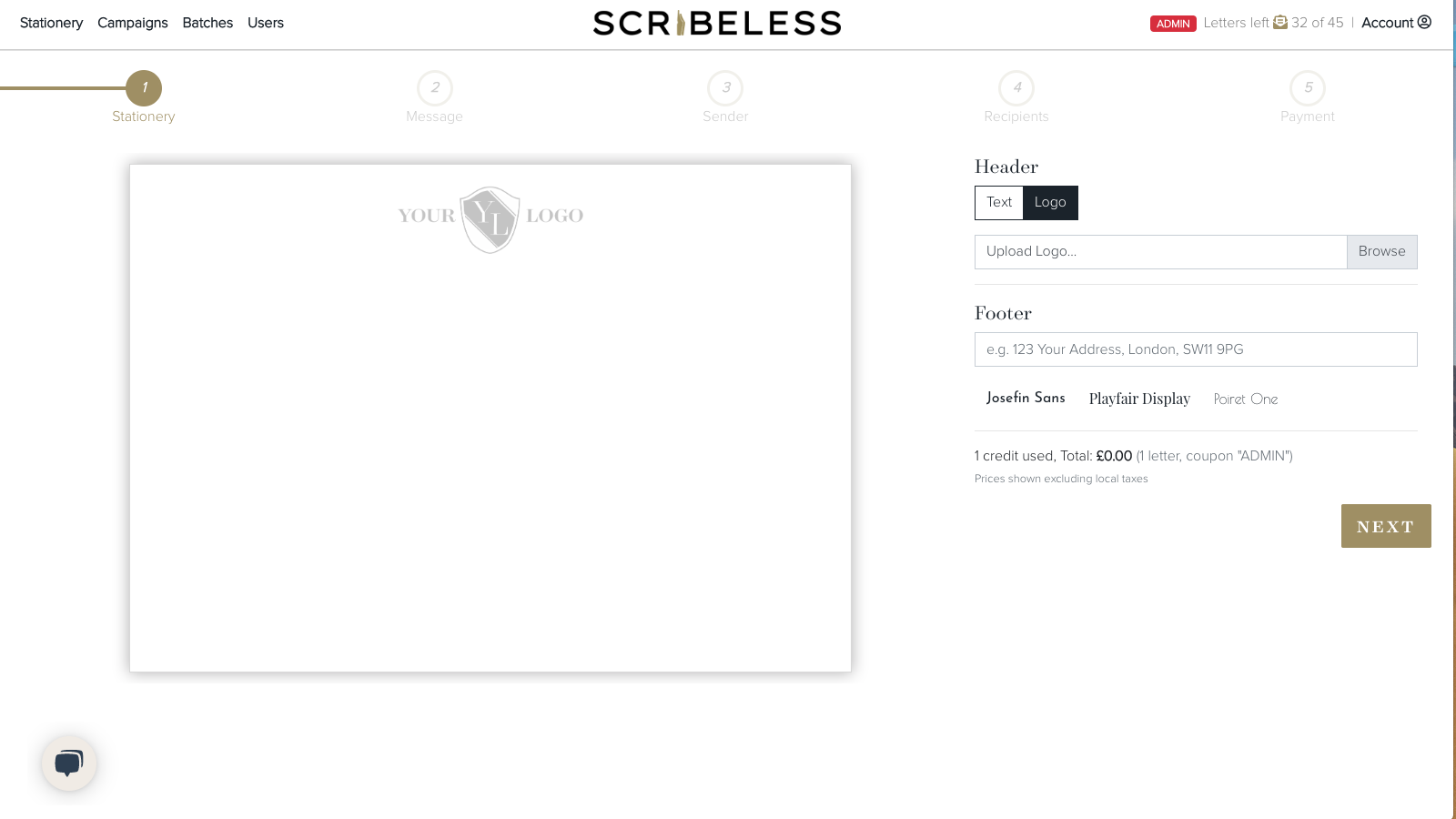 Design your stationery