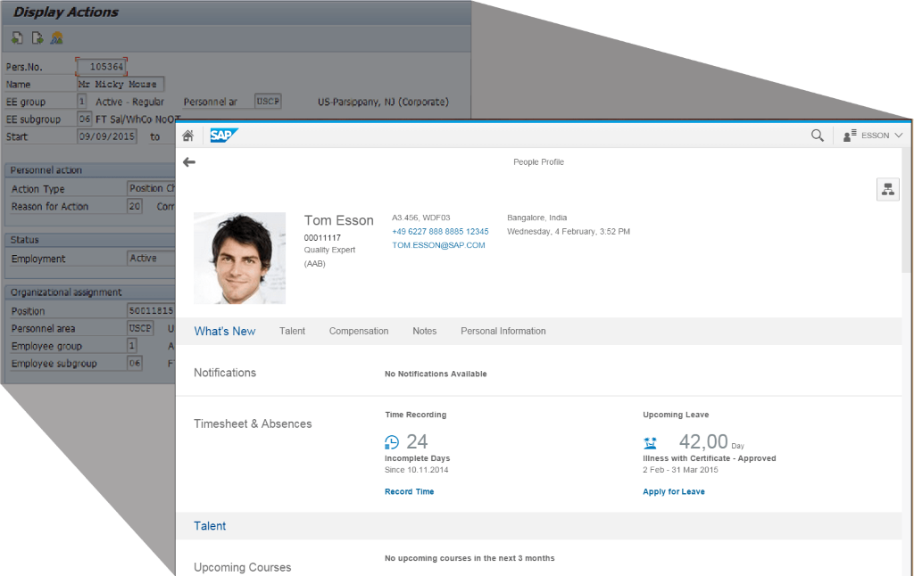 SAP Backend to Fiori Frontend Screenshots demo