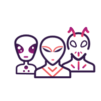 A trio of aliens