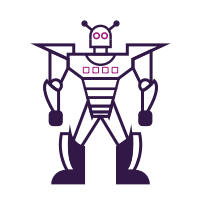 A large robot that looks like a strong adult man.