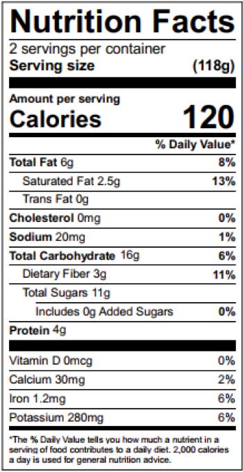 clementine smoothie nutritional information