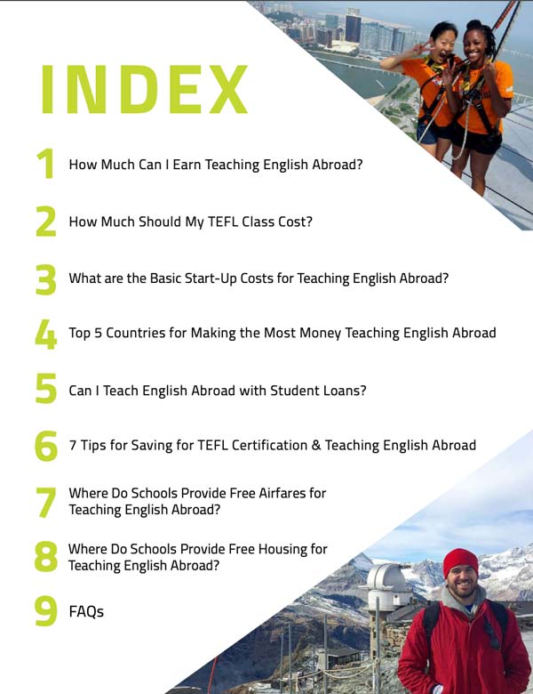Money and teaching english abroad