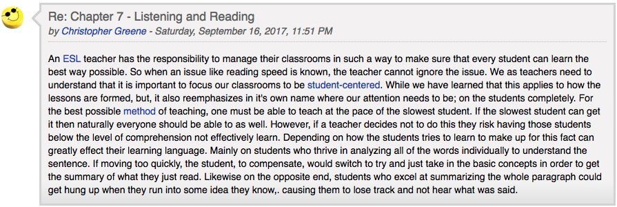 Chapter 7 Peer Participation Discussion