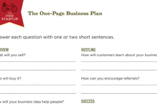 The One-Page Business Plan