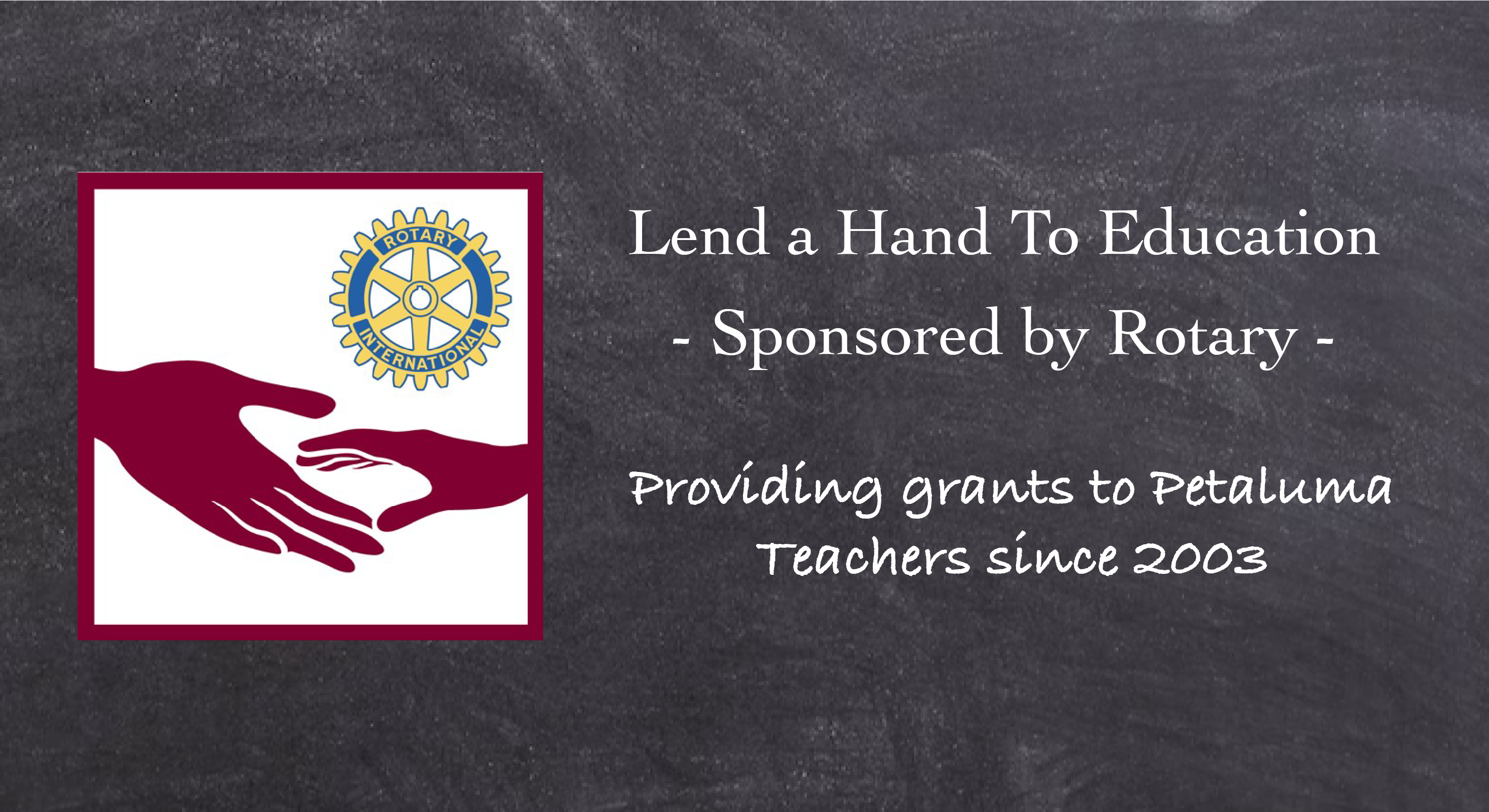 Lend a Hand To Education Chalkboard Logo