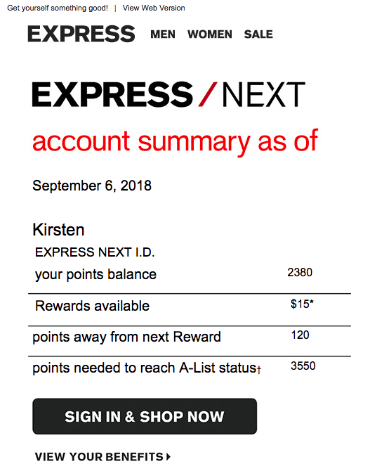 Express Rewards
