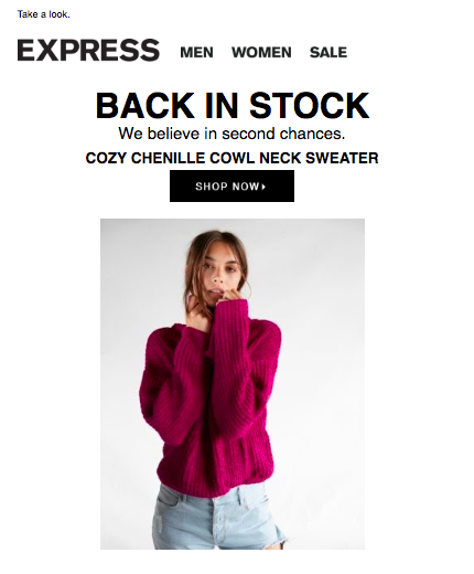 Express back in stock