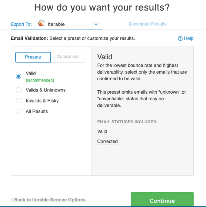 Email-Validation-Options