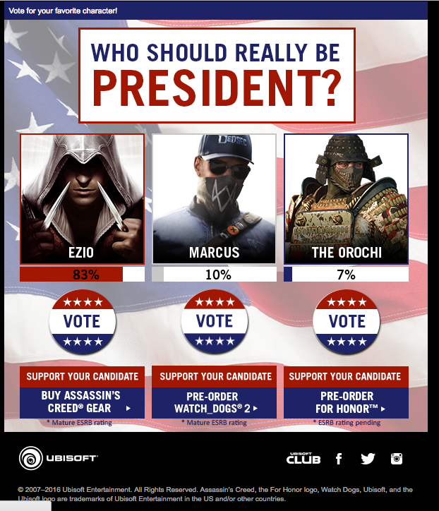 Ubisoft Poll Email Content