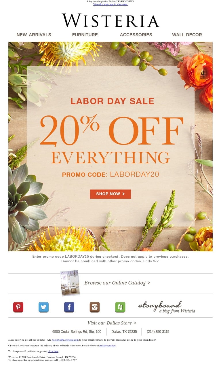 wisteria sales email