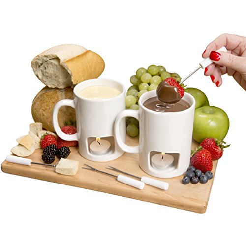 Evelots Set Of 2 Personal Fondue Mugs