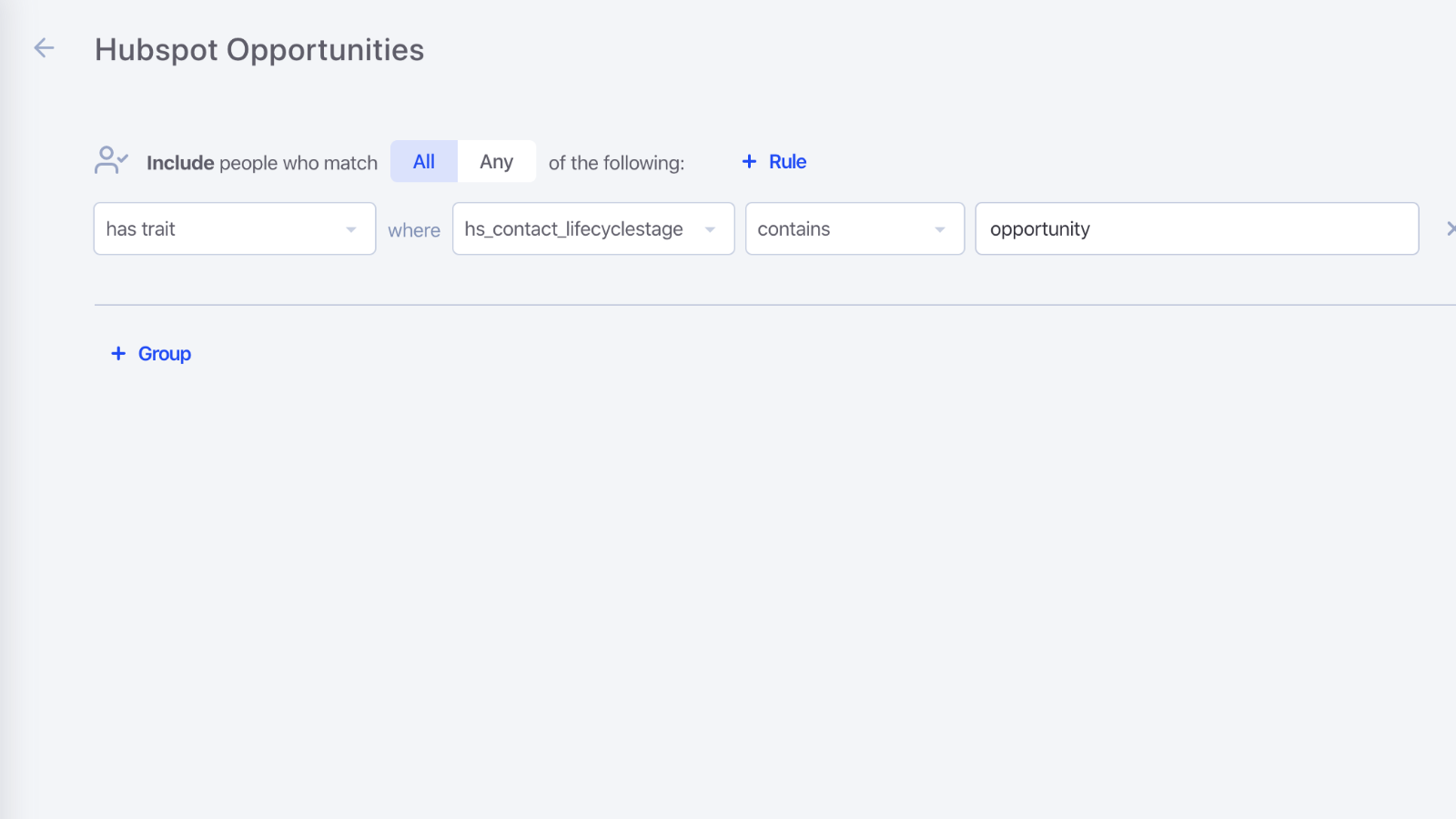 Create audiences based on Lifecycle stage