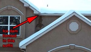 Ice on a roof