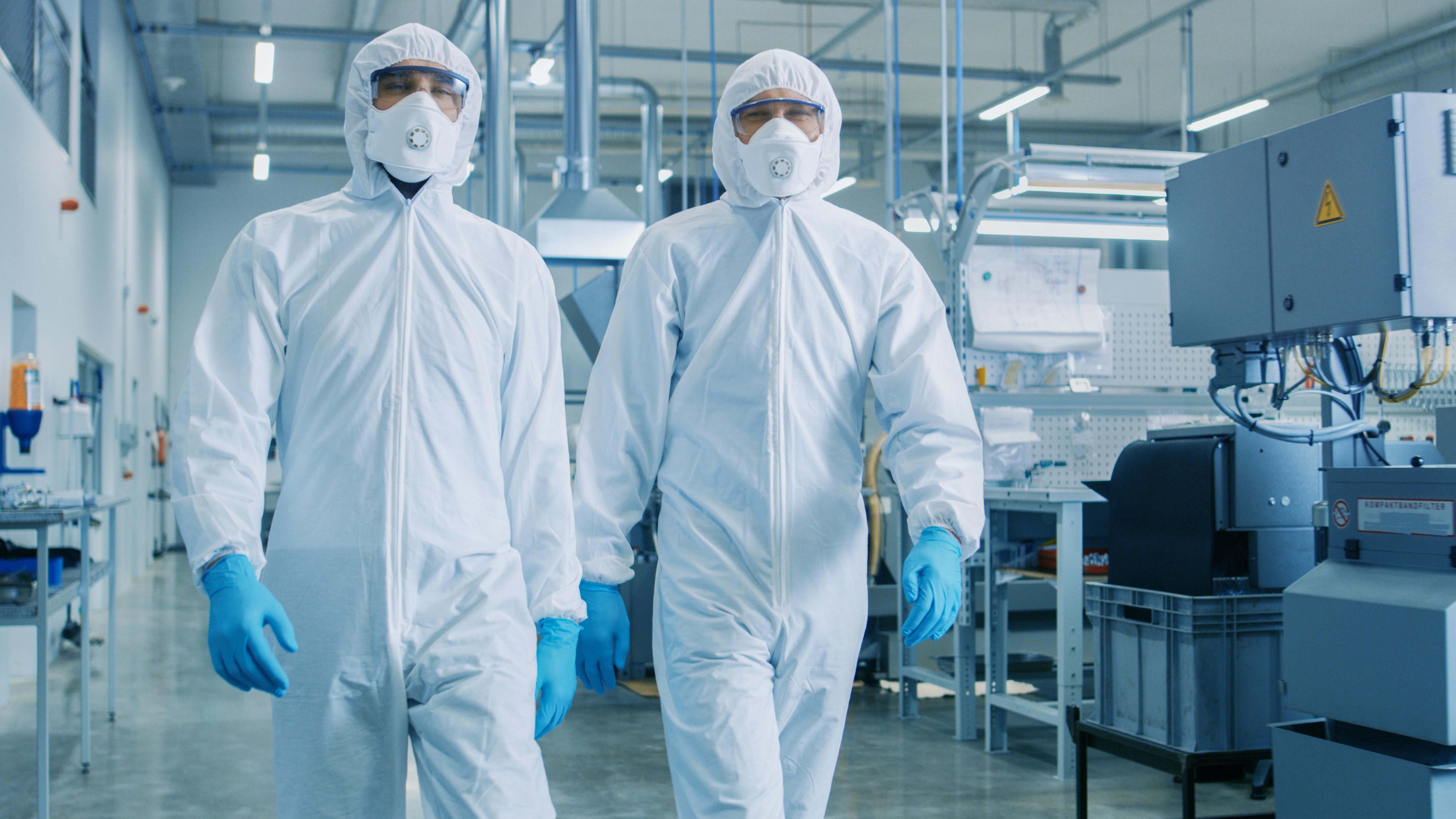 Workers in a clean room