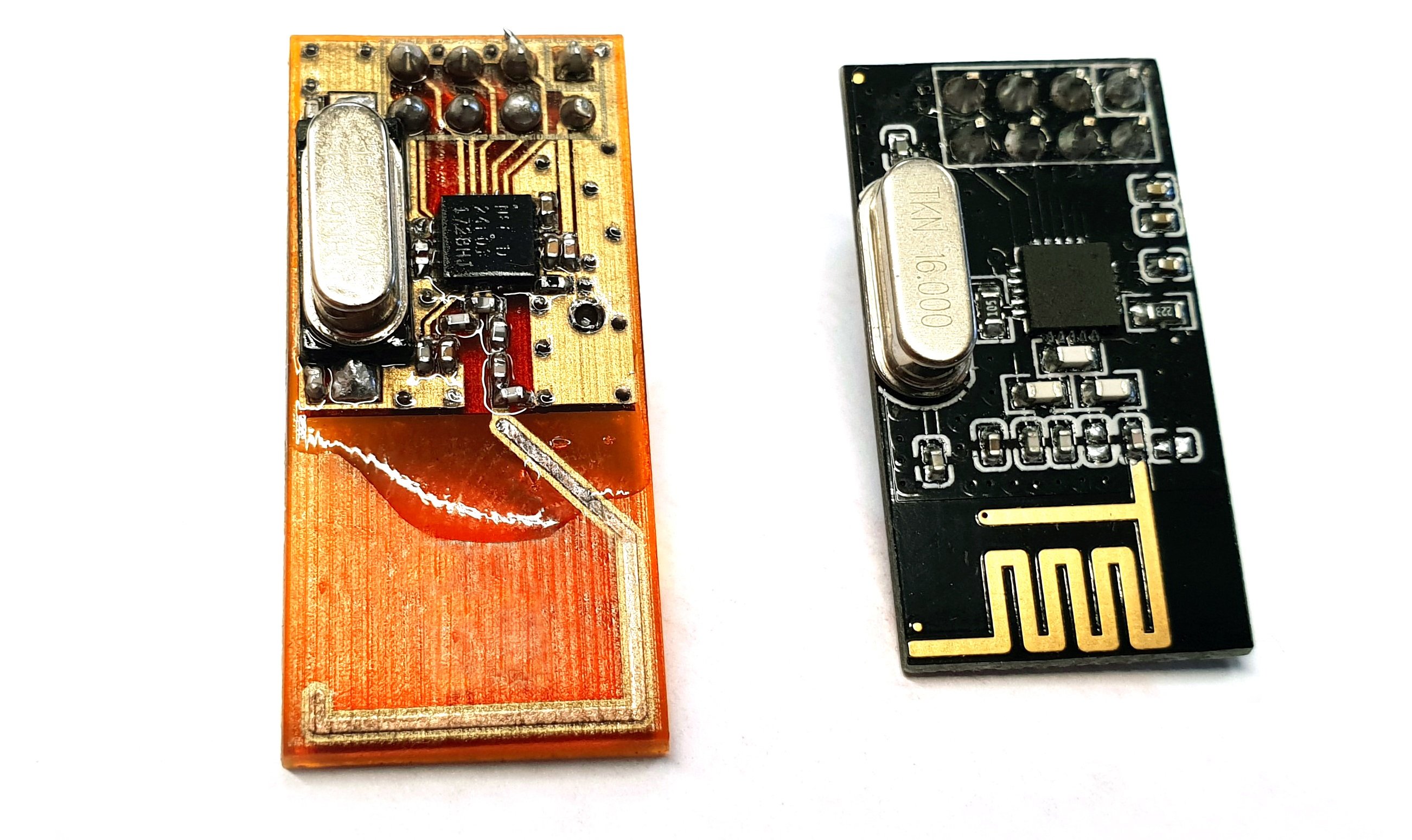 Microstrip patch antenna prototype and transceiver