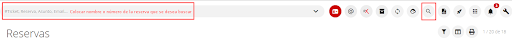 Búsqueda de reserva por nombre o número
