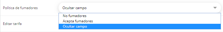 Campo Política de fumadores