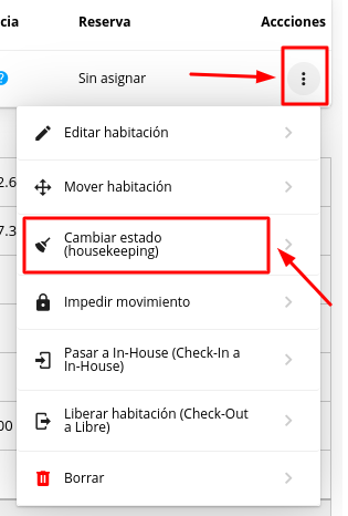 Cambiar estado de habitación