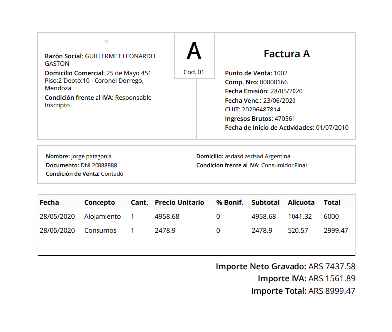 Vista previa del comprobante