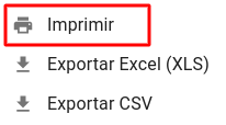 Opción Imprimir para PDF