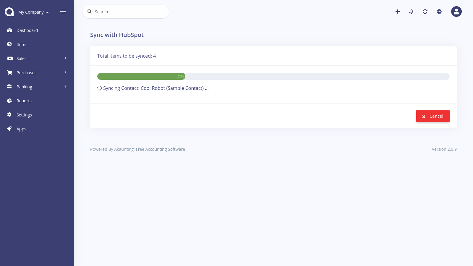 Synchronize your contacts and customers between HubSpot and Akaunting