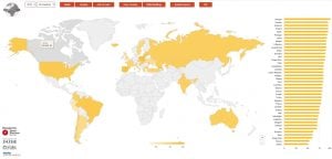 Global map of results from 'greeting' data
