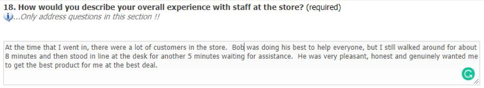 A sample paragraph that has been updated with Grammarly.