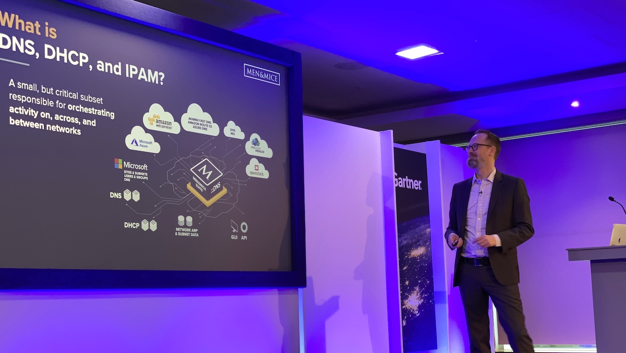 Men&Mice CEO Magnús Björnsson at Gartner IOCS 2019 in London