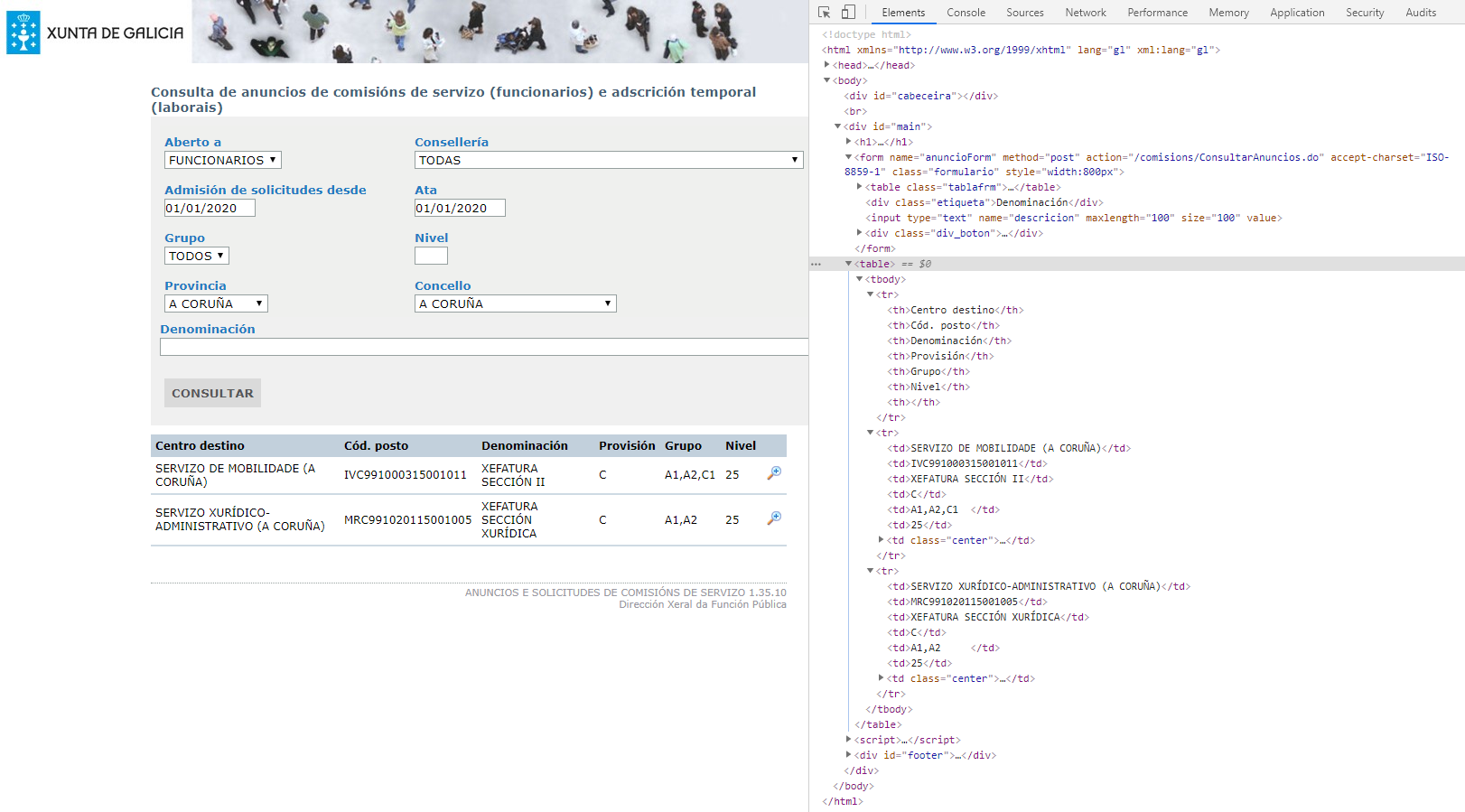 Análisis previo web en network