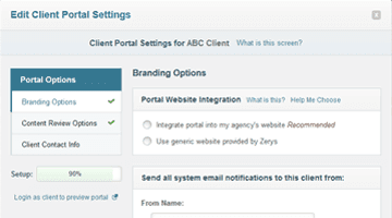 Client Portal Settings