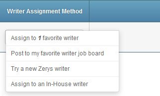 Writer Assignment Method