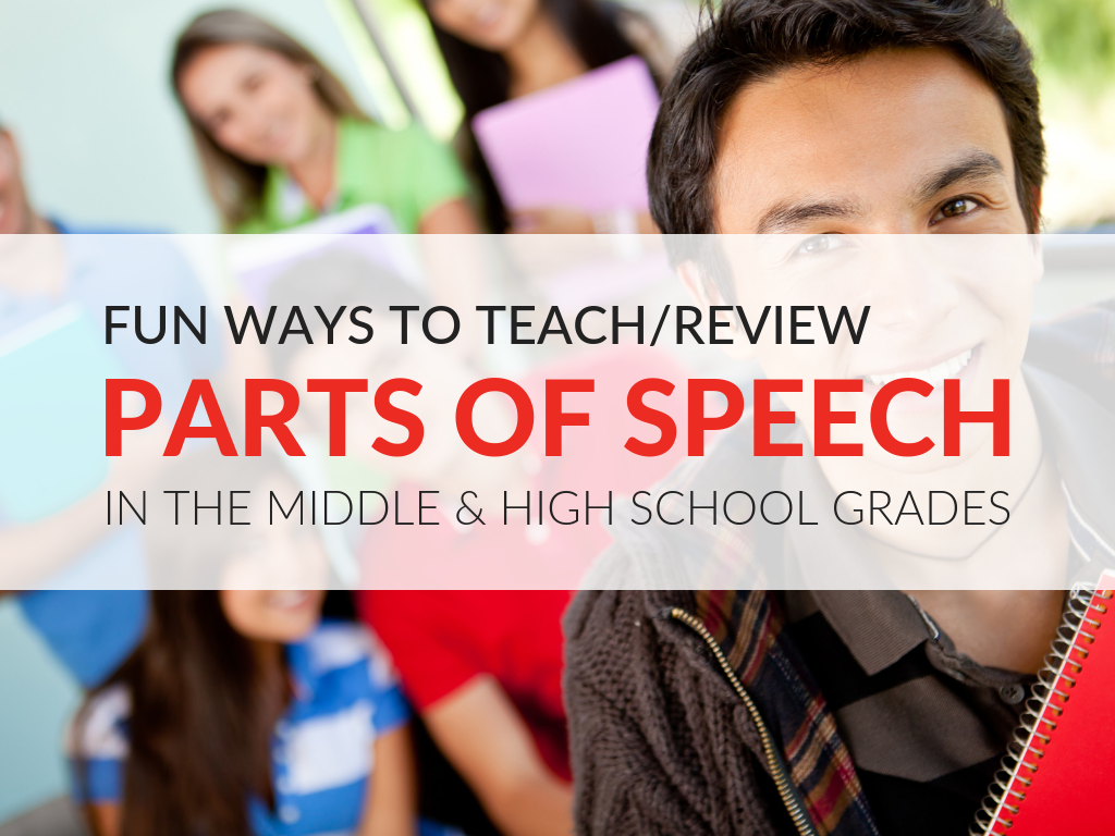 Creative Ways to Teach Parts of Speech in Middle School and High Throughout Parts Of Speech Review Worksheet
