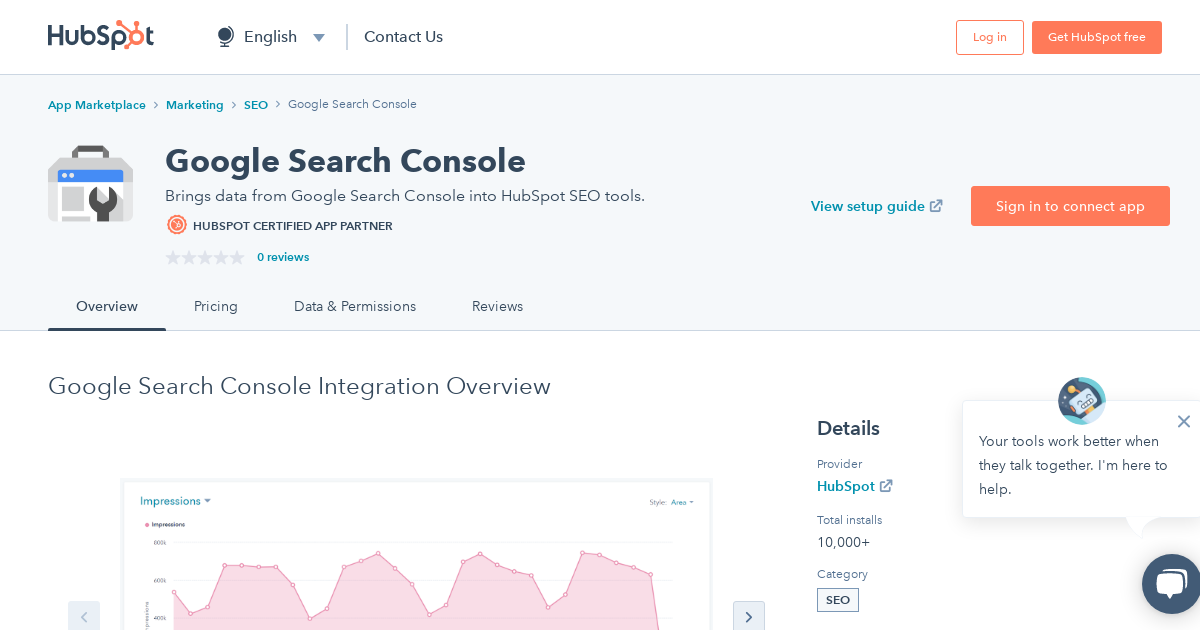 google search console hubspot
