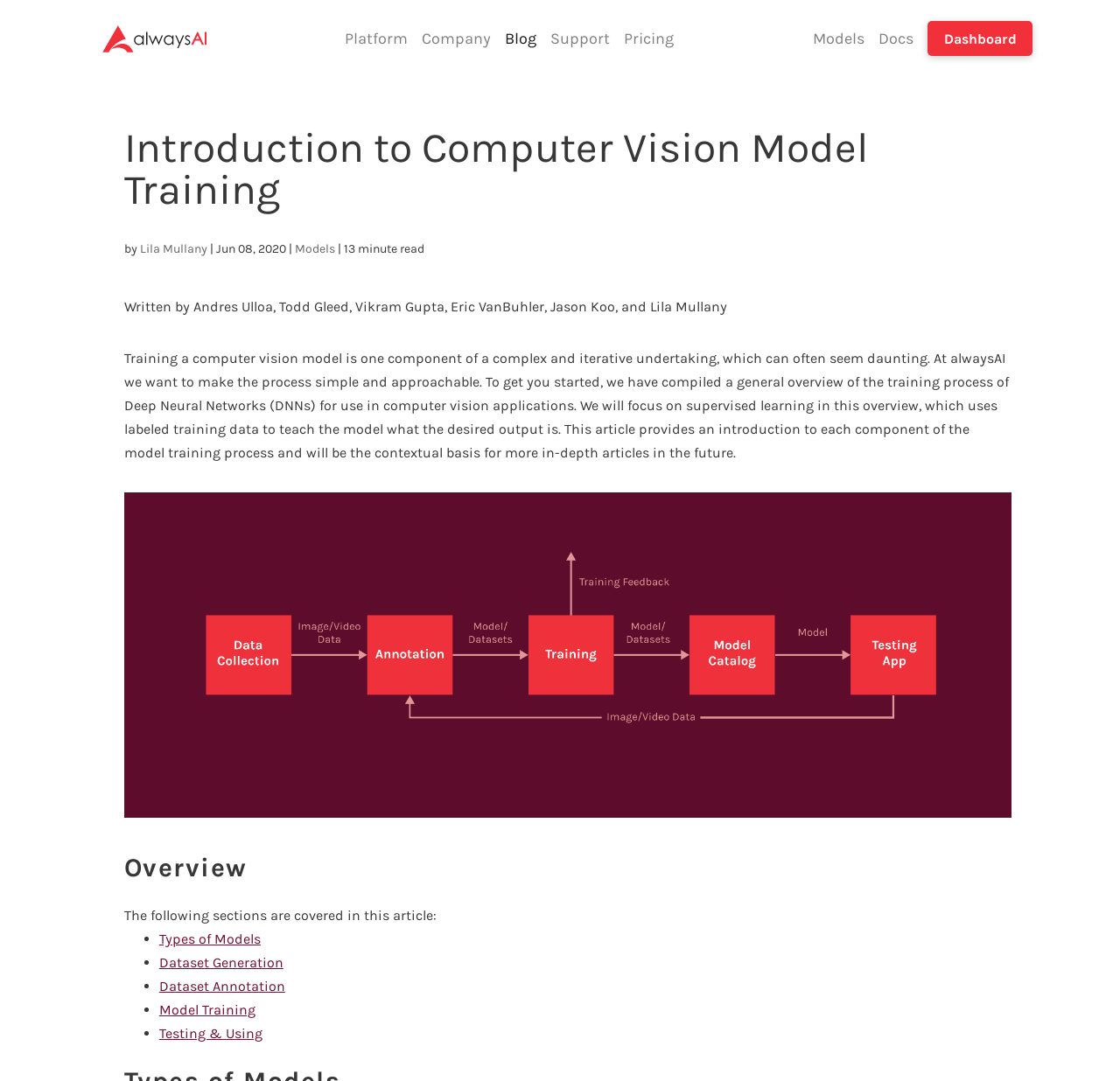 Introduction to Computer Vision Model Training - alwaysAI Blog