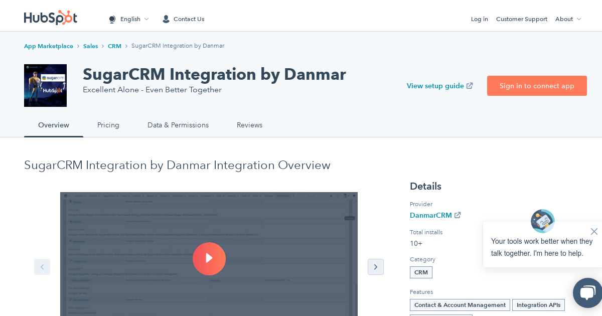 Sugarcrm Integration By Danmar Hubspot Integration Connect Them Today