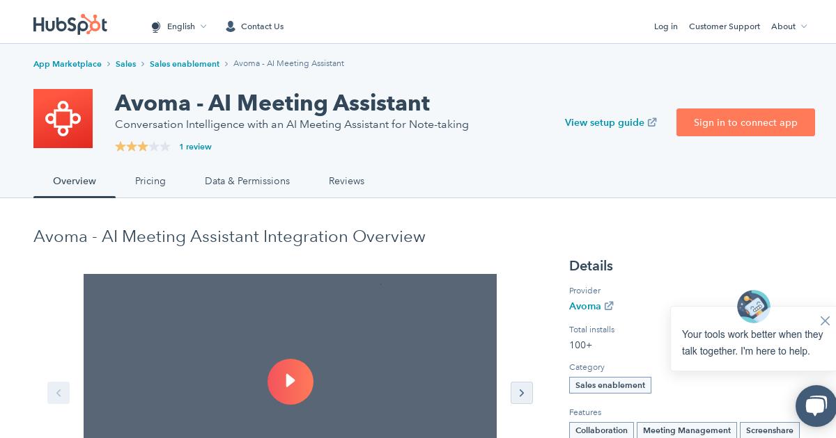 Avoma - AI Meeting Assistant HubSpot Integration | Connect Them ...