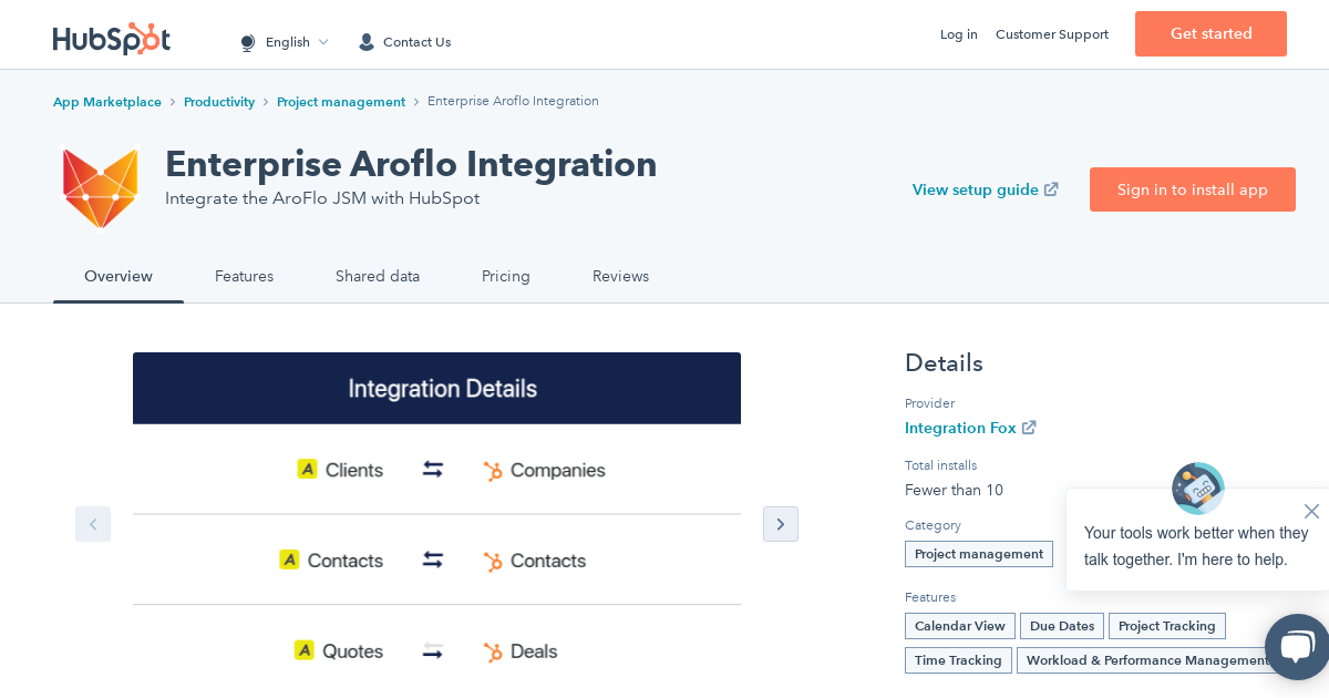 Enterprise Aroflo Integration HubSpot Integration | Connect Them ...